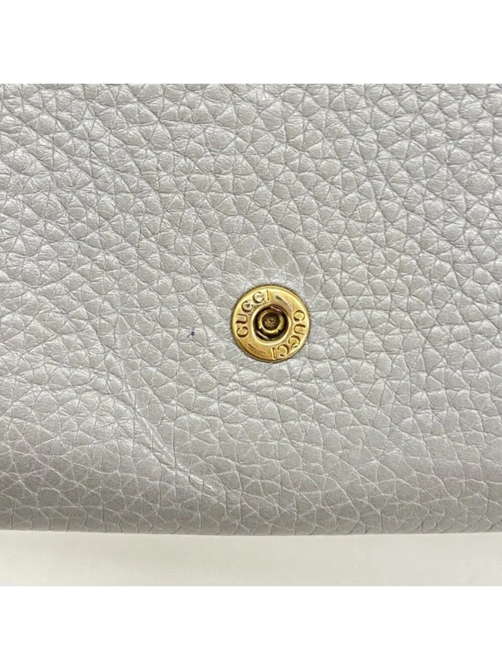 ★SOLD★ Gucci Wallet GG Marmont Leather Gray Gold - Picture 4 of 10